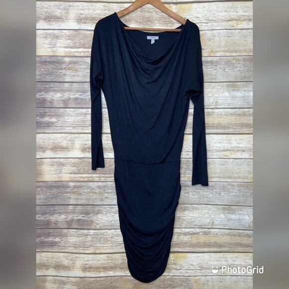 Athleta S Solstice cowl drape neck Dress with ruched hips - Picture 2 of 6